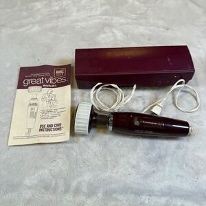 Dubl Duck Great Vibes VB-8 Vintage Body Massage Wand Burgundy with Case‎ Manual